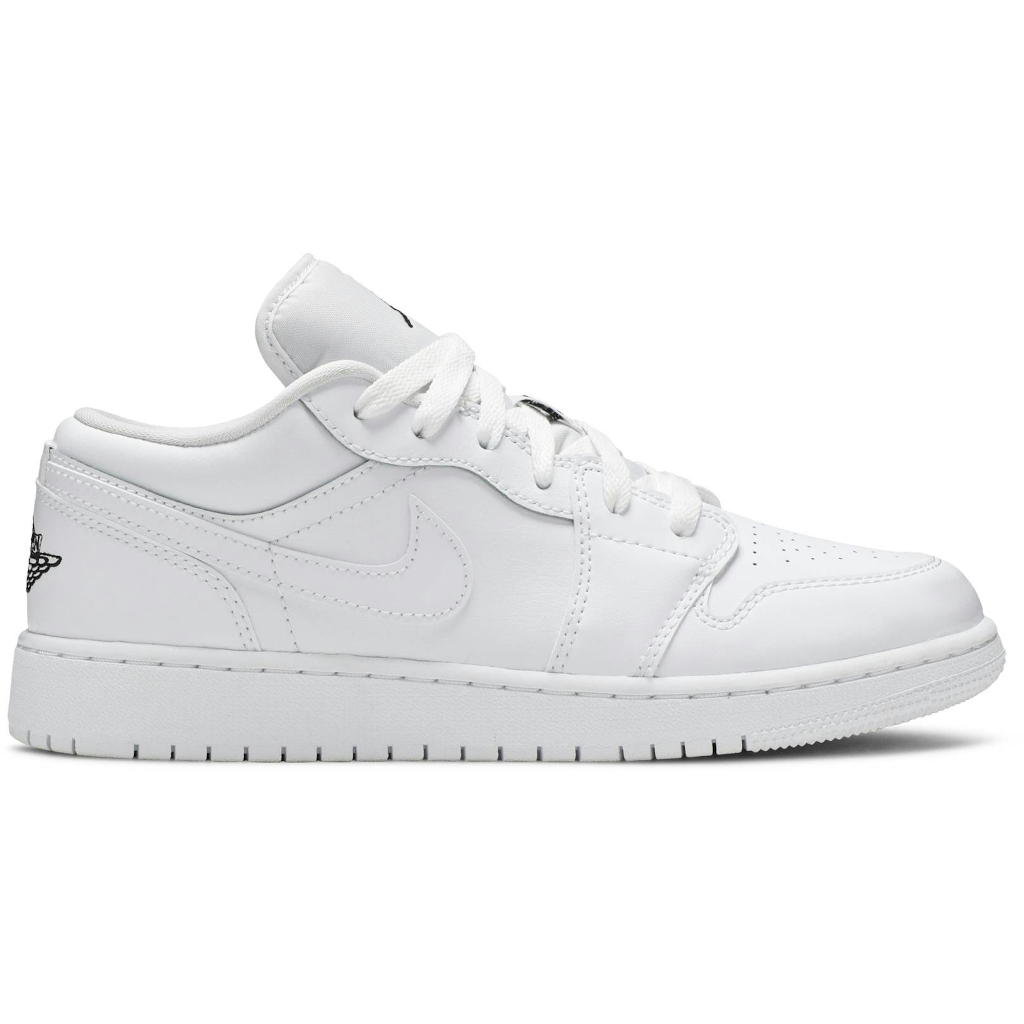 (Grade School) Air Jordan 1 Low White Black 553560-101 Nicesnk