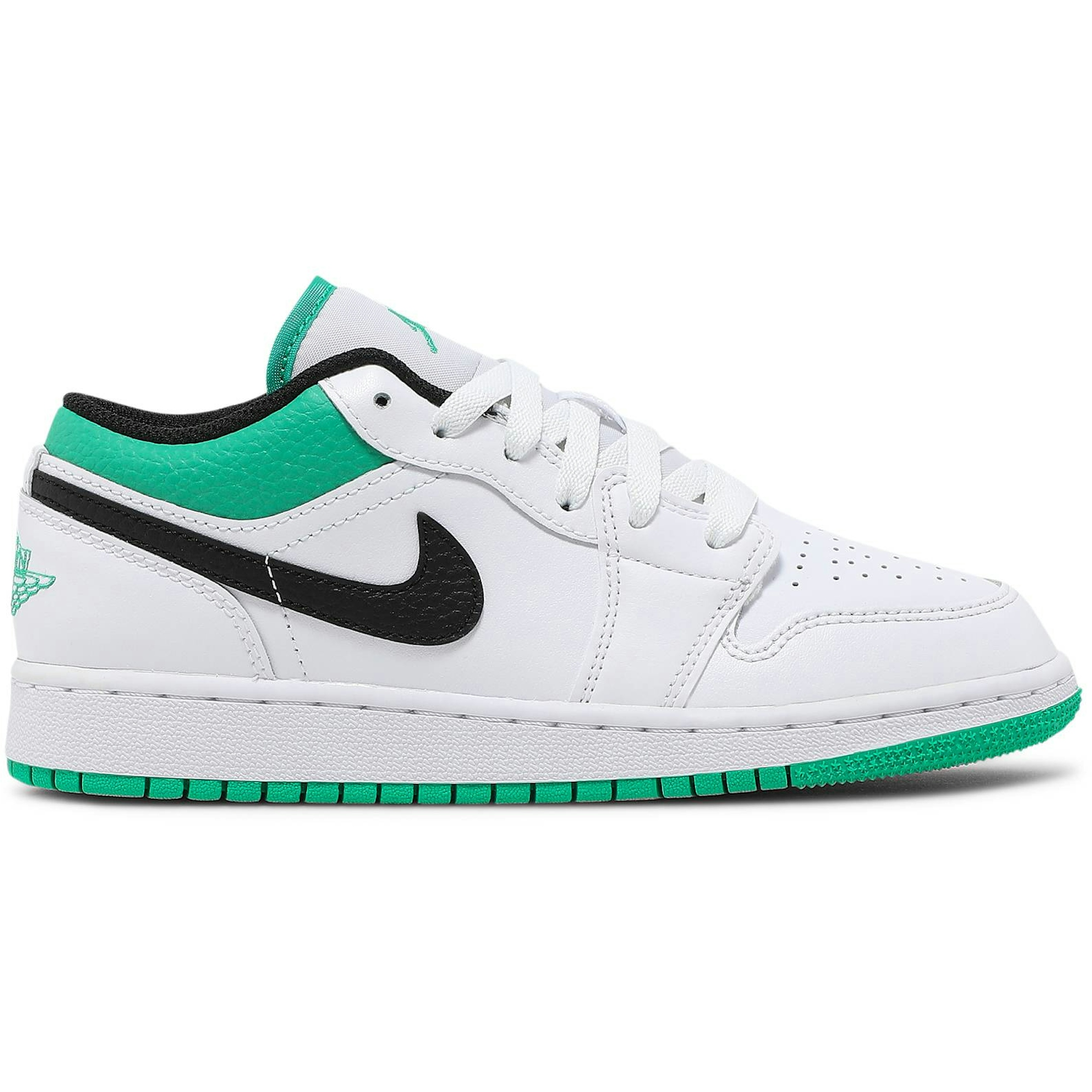 (Grade School) Air Jordan 1 Low 'White Lucky Green' 553560-129