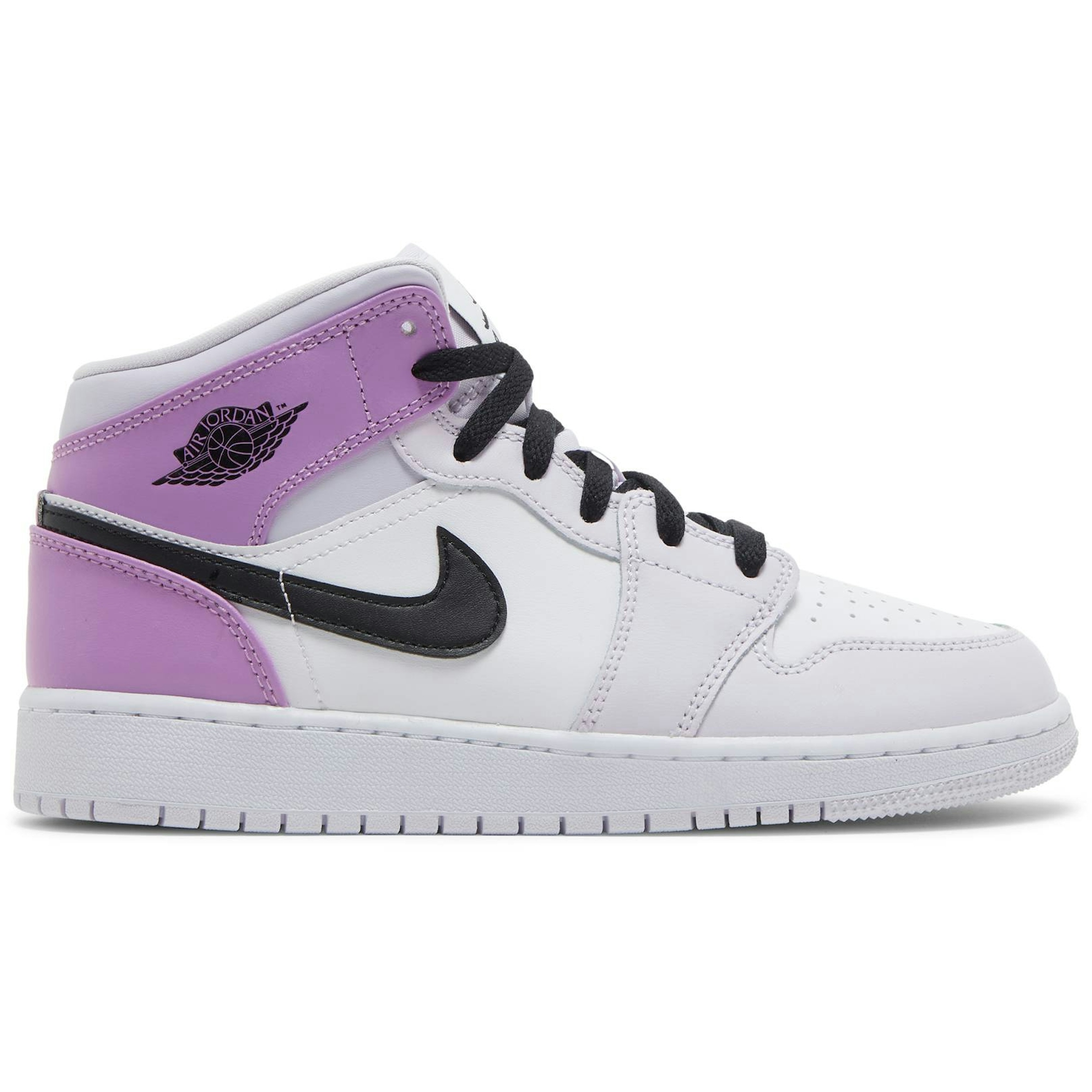 (Grade School) Air Jordan 1 Mid Barely Grape DQ8423-501 Nicesnk