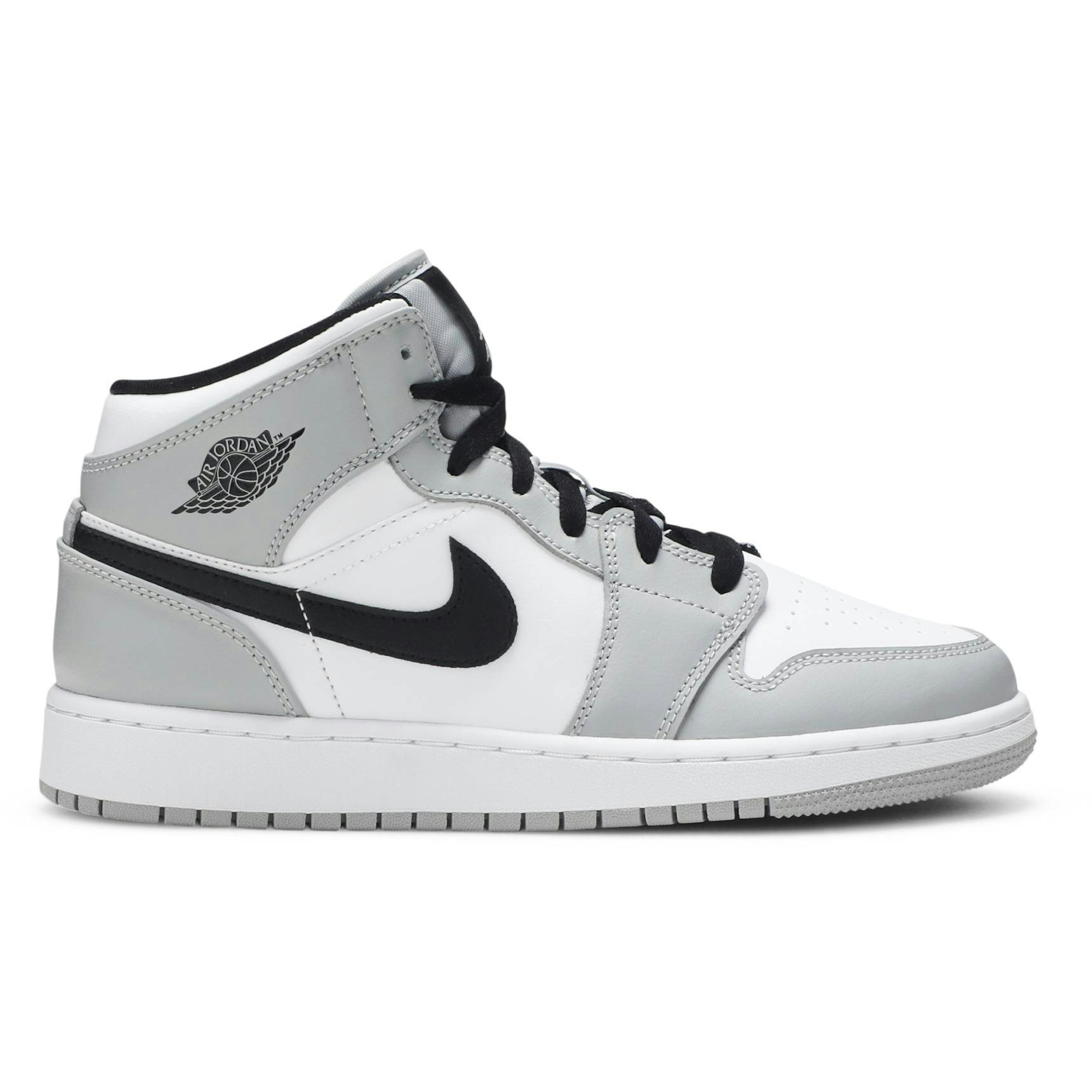 (Grade School) Air Jordan 1 Mid 'Light Smoke Grey' 554725-092