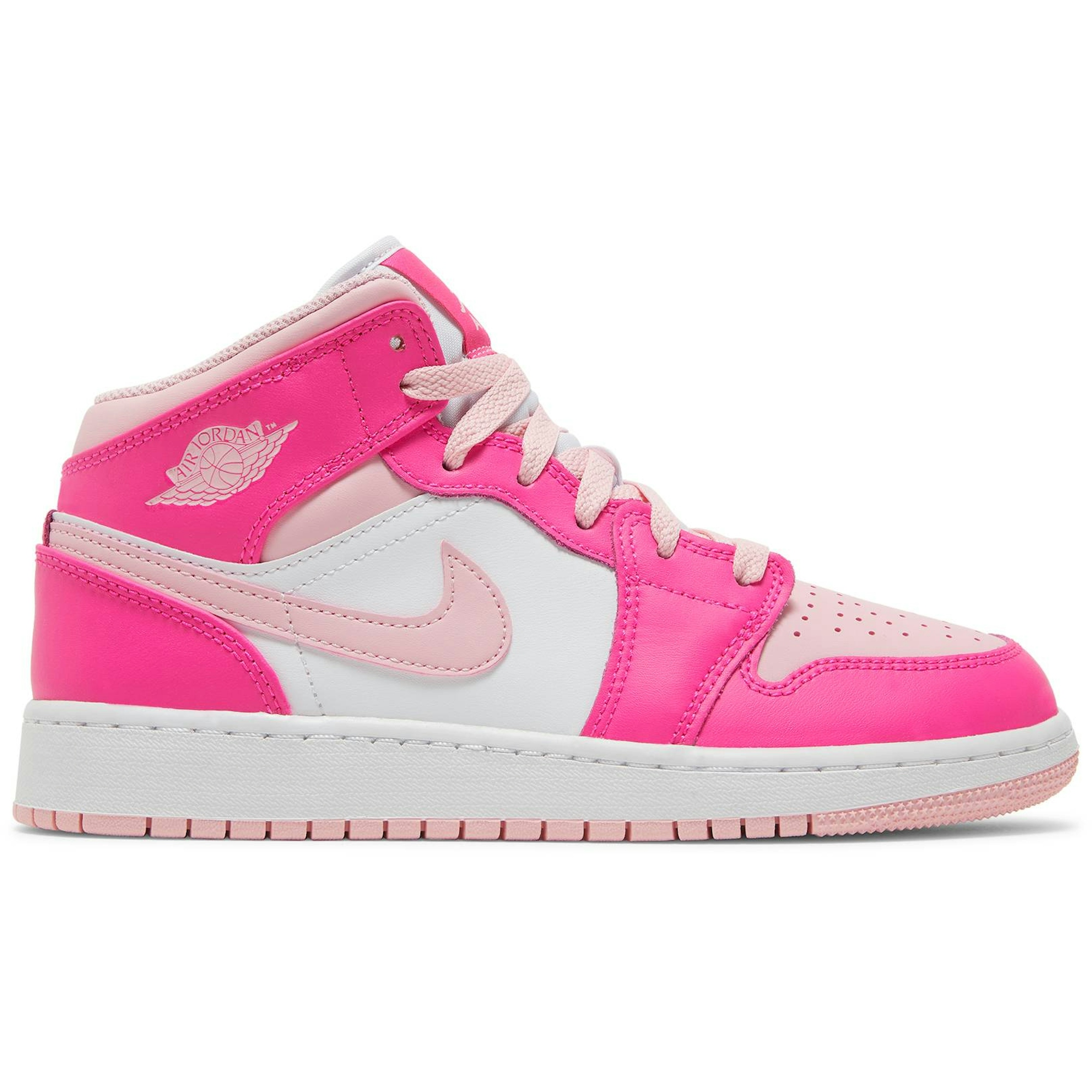 (Grade School) Air Jordan 1 Mid Medium Soft Pink FD8780-116 Nicesnk