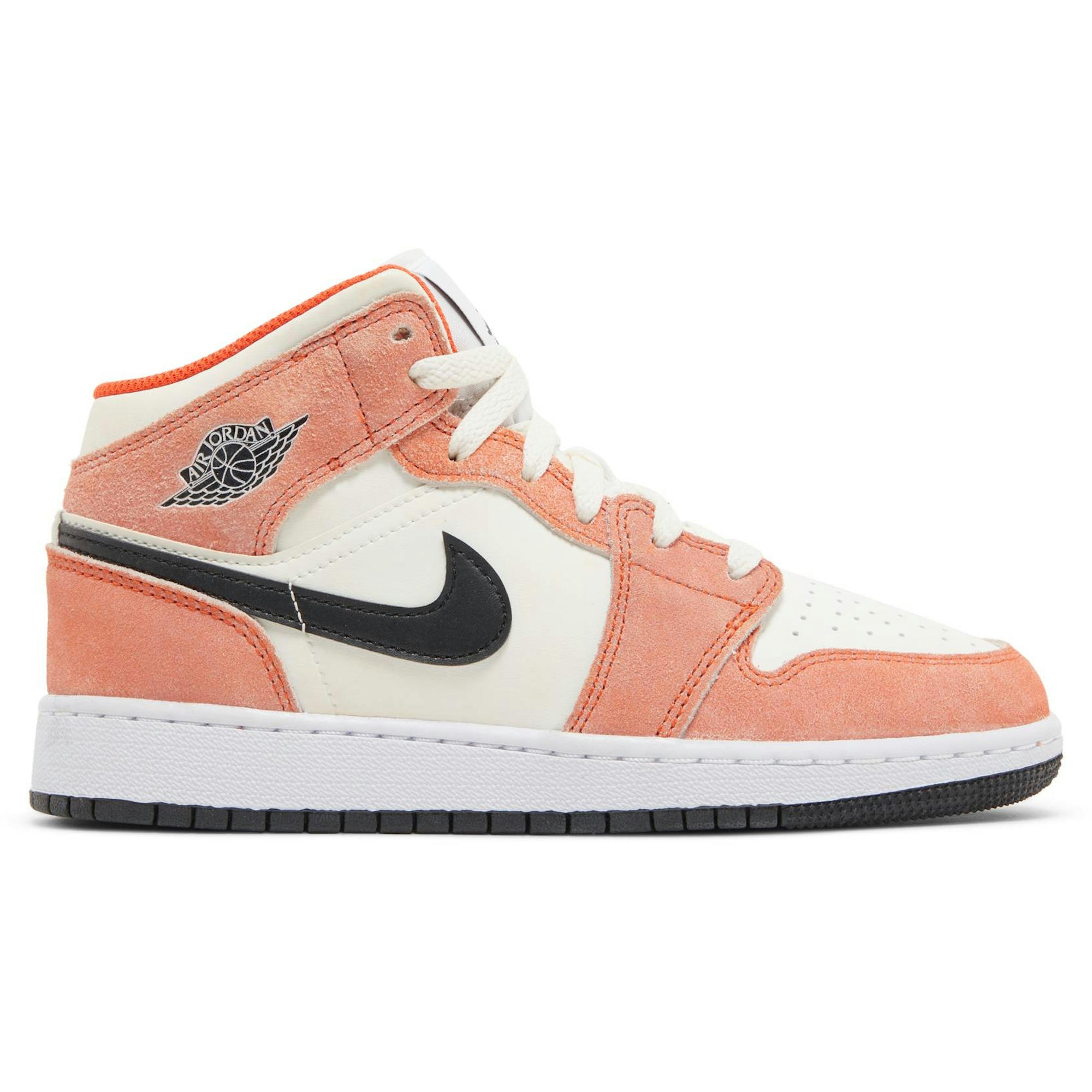 (Grade School) Air Jordan 1 Mid Orange Suede DV1336-800 Nicesnk
