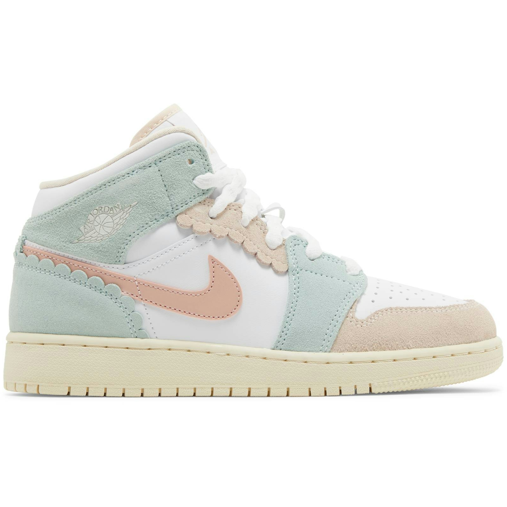 (Grade School) Air Jordan 1 Mid SE Pink Oxford DZ5361-100 Nicesnk