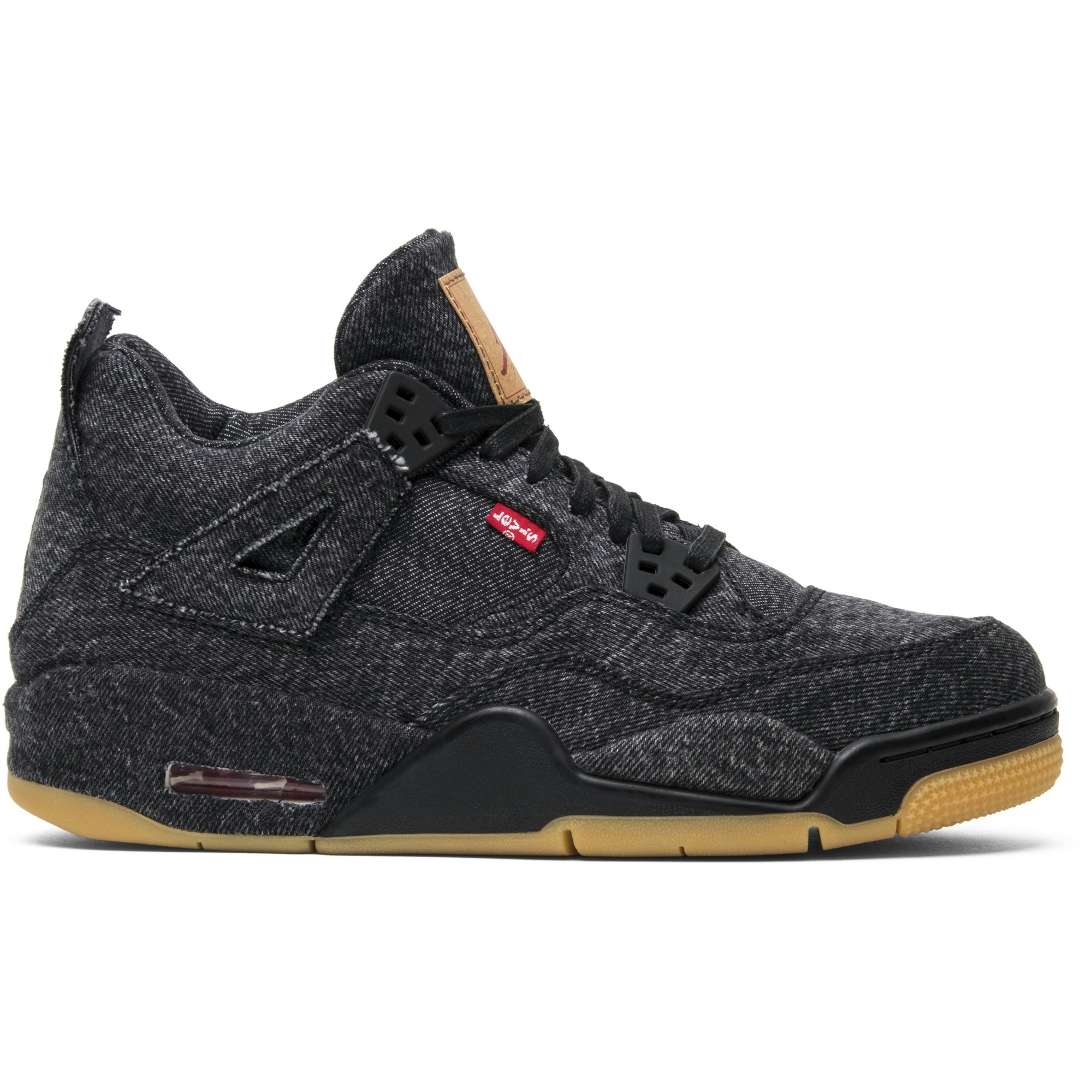 (Grade School) Levis x Air Jordan 4 Retro Black Denim (Levis Tag) AQ9103-001 Nicesnk