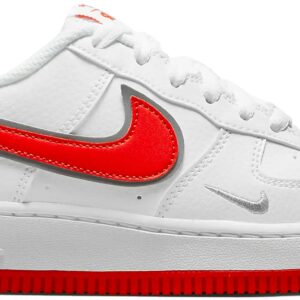 (Grade School) Nike Air Force 1 SE Mini Swoosh - White Habanero Red DX9269-101 Nicesnk