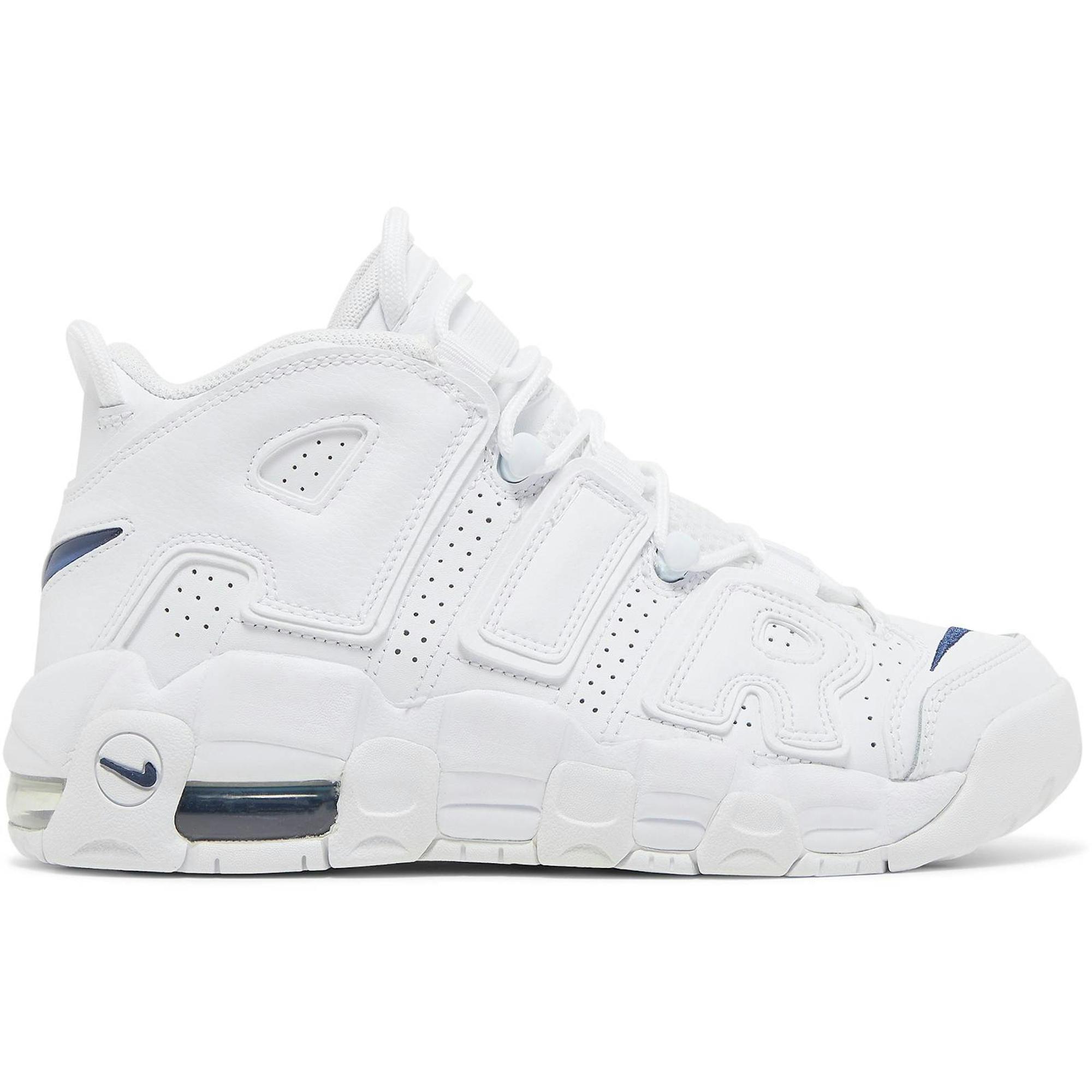 (Grade School) Nike Air More Uptempo White Midnight Navy DH9719-100 Nicesnk