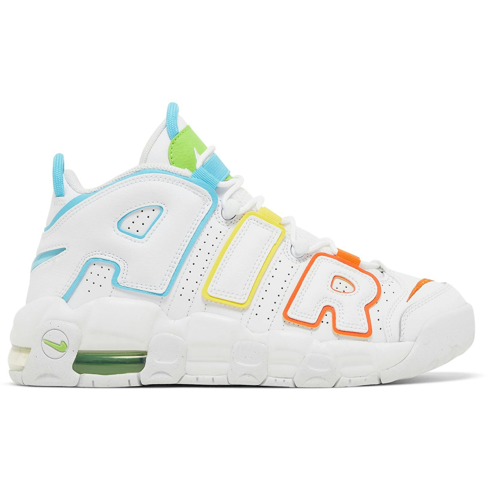 (Grade School) Nike Air More Uptempo White Rainbow FJ4624-100 Nicesnk