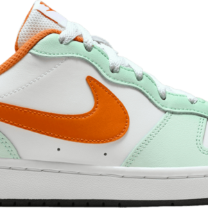 (Grade School) Nike Court Borough Low 2 Mint Foam Safety Orange FN3687-181 Nicesnk