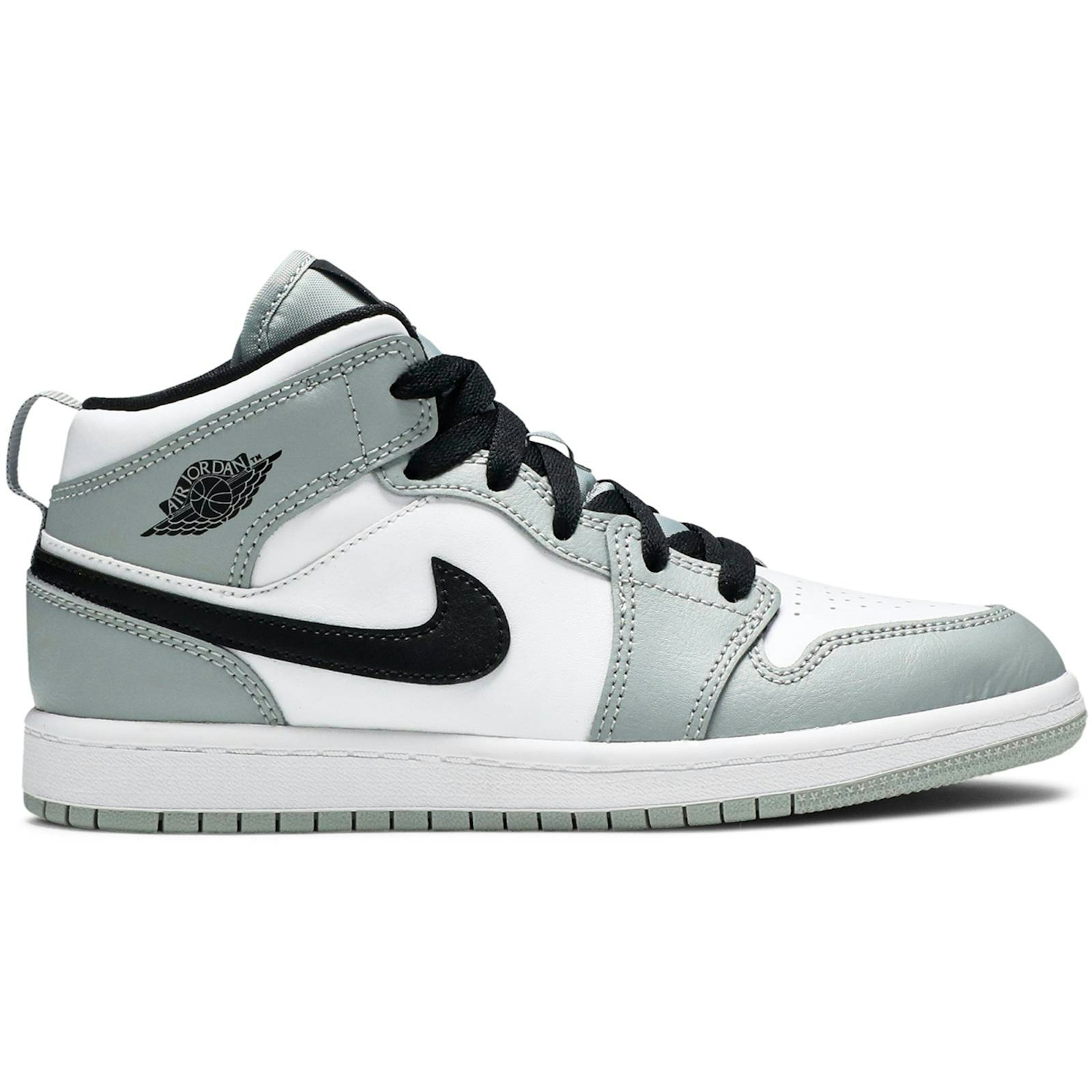 (Preschool) Air Jordan 1 Mid Light Smoke Grey 640734-092 Nicesnk