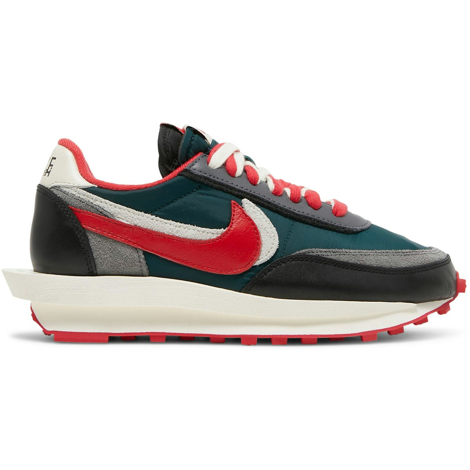 sacai x UNDERCOVER x Nike LDWaffle Midnight Spruce University Red DJ4877-300 Nicesnk