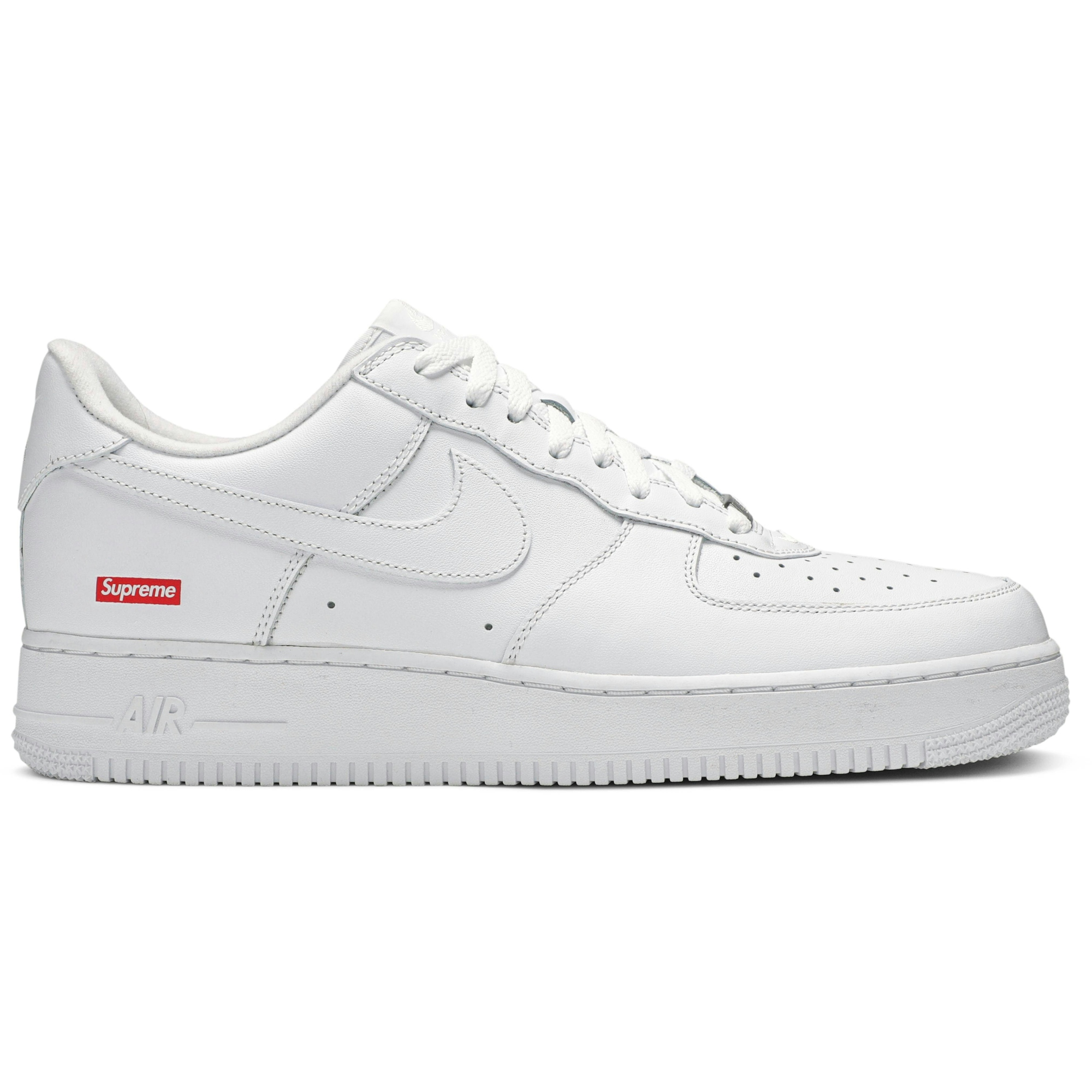 Supreme x Nike Air Force 1 Low Box Logo - White CU9225-100 Nicesnk