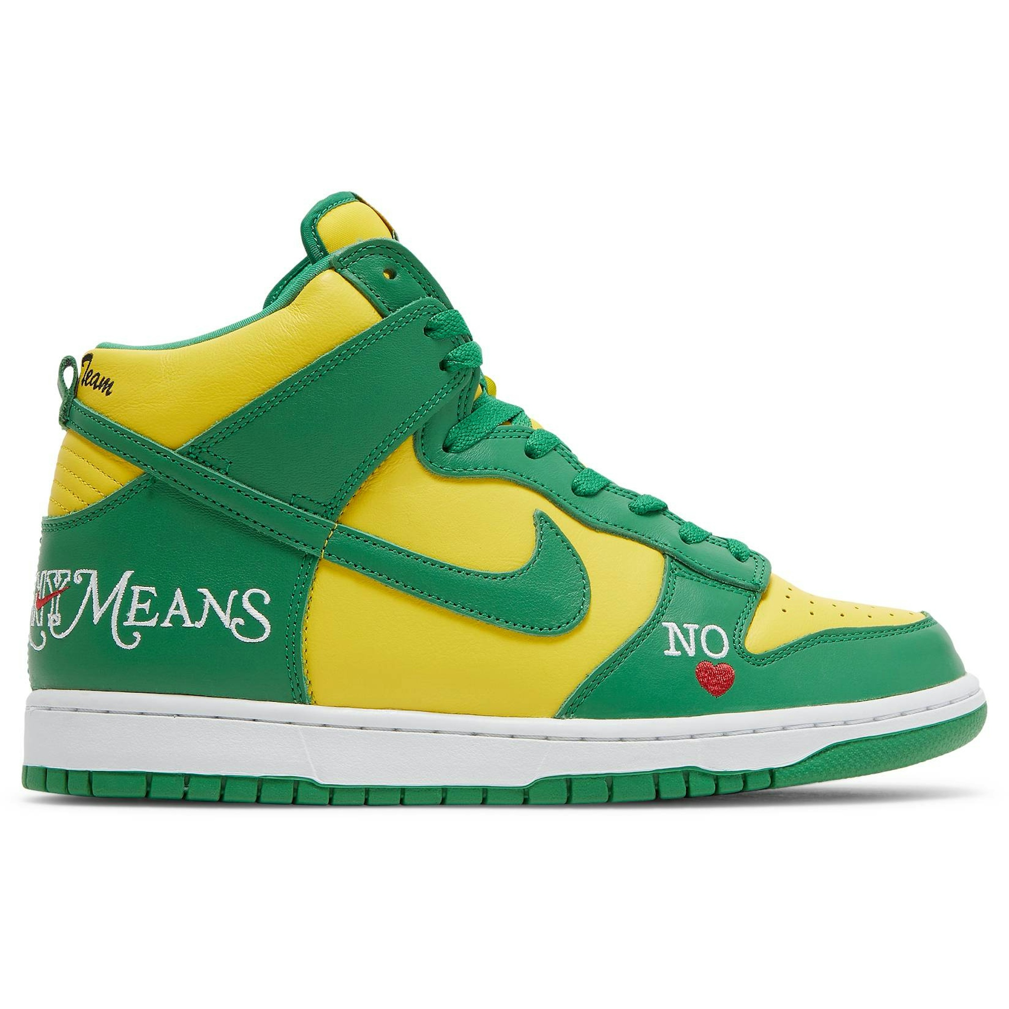 Supreme x Nike SB Dunk High 'By Any Means Brazil' DN3741-700