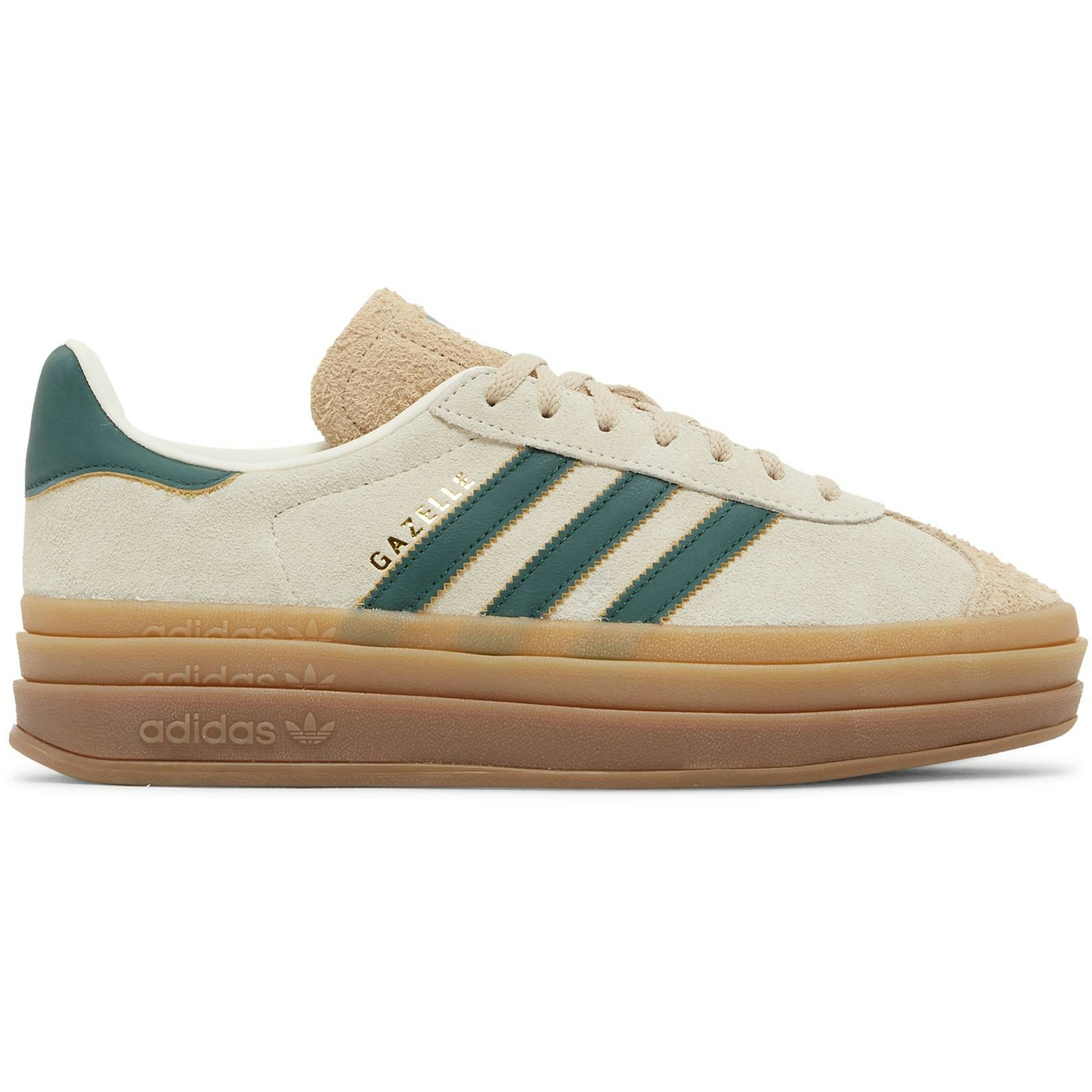 (Women) adidas Gazelle Bold Cream Collegiate Green ID7056 Nicesnk
