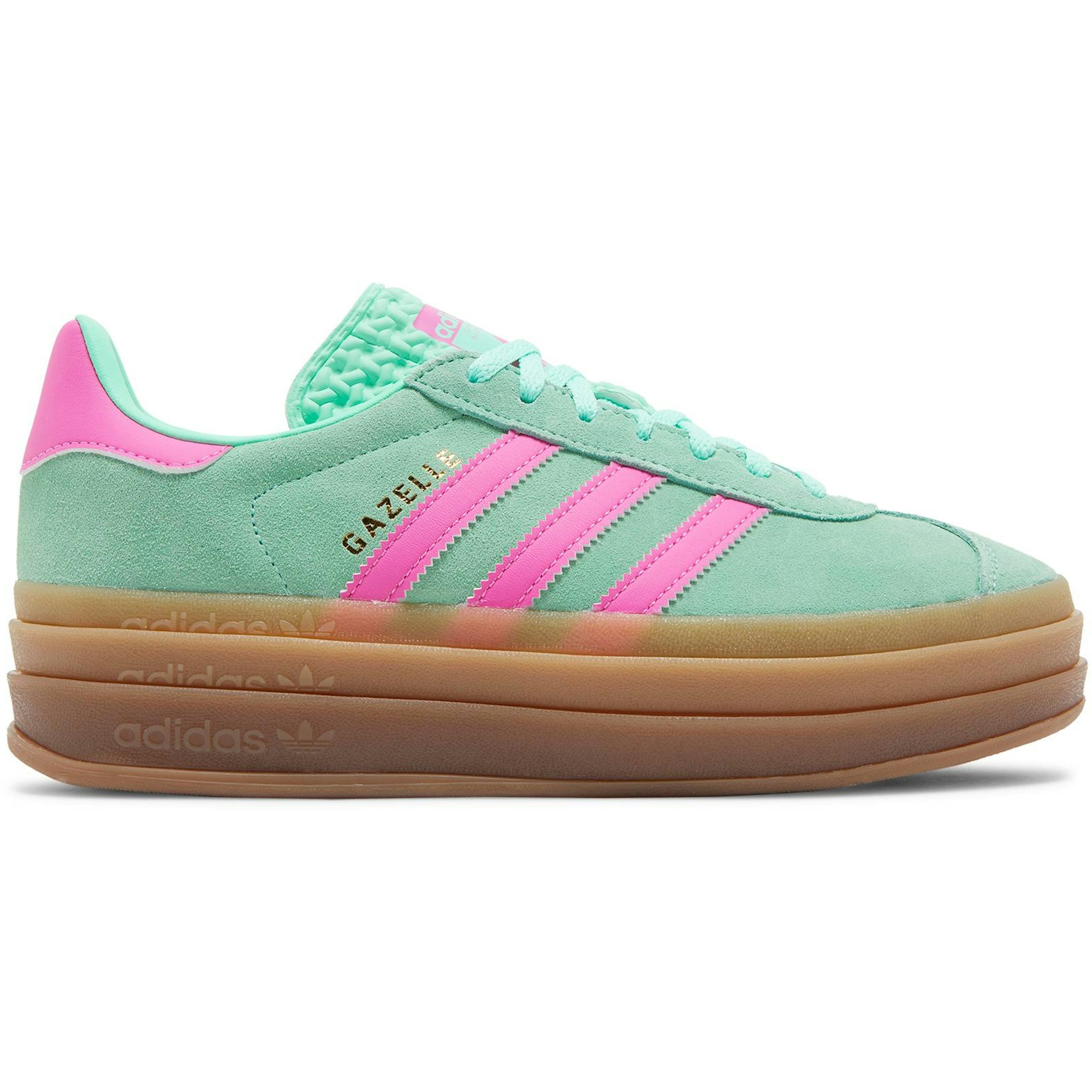 (Women) adidas Gazelle Bold Pulse Mint Screaming Pink H06125 Nicesnk